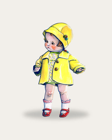 Little Girl In Raincoat