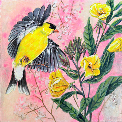 Yellow Bird In Bloom No2