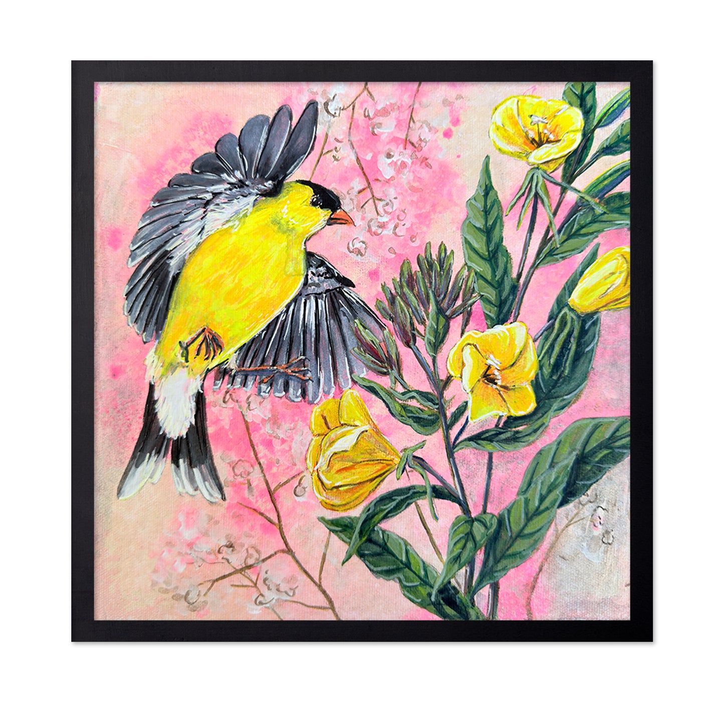 Yellow Bird In Bloom No2
