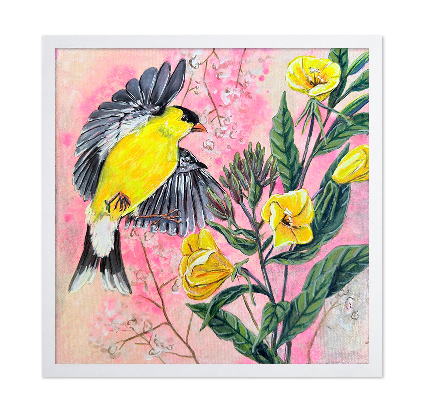 Yellow Bird In Bloom No2