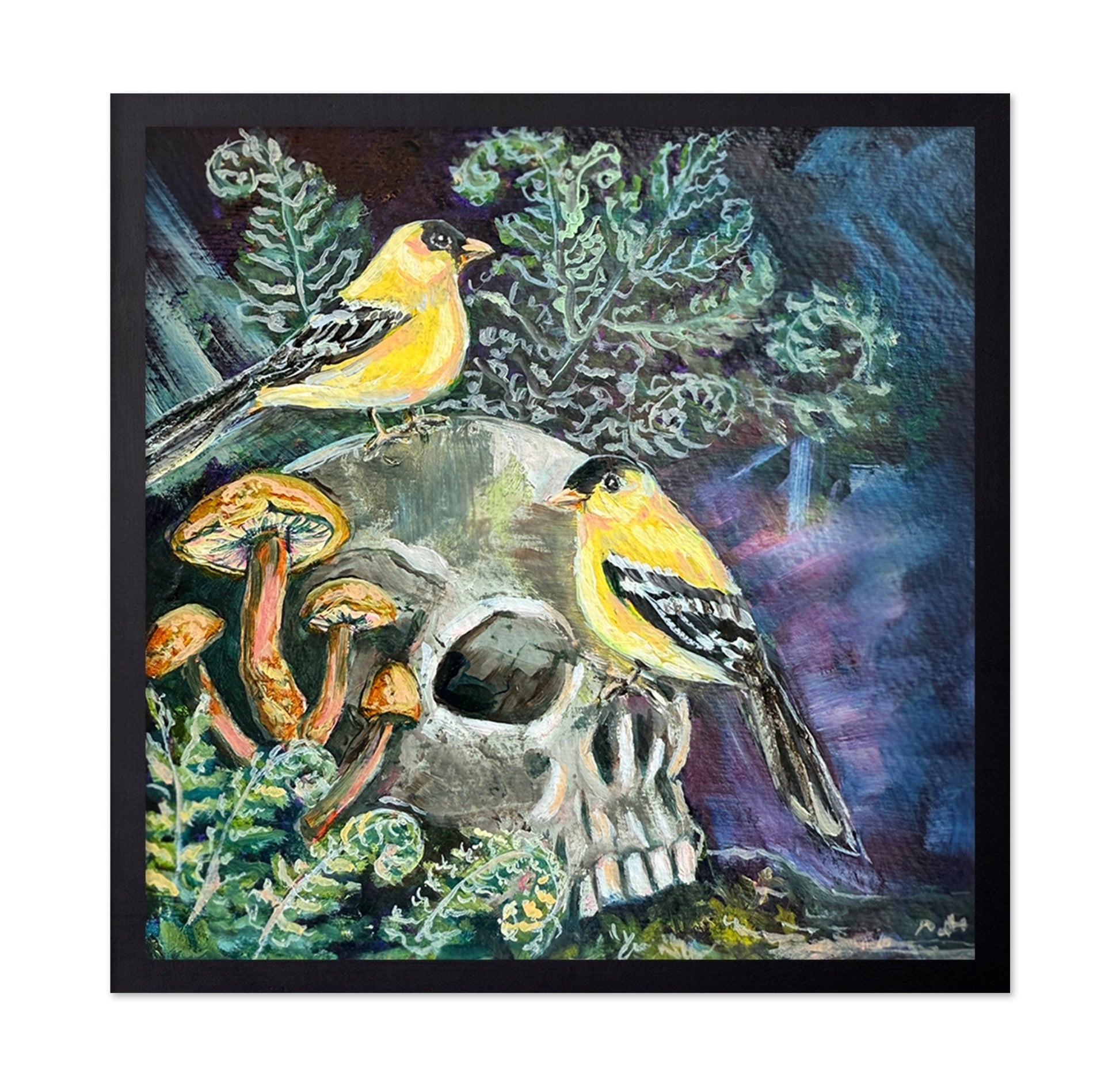 Golden Birds And Skull
