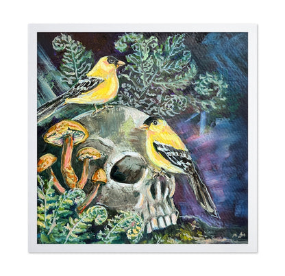 Golden Birds And Skull