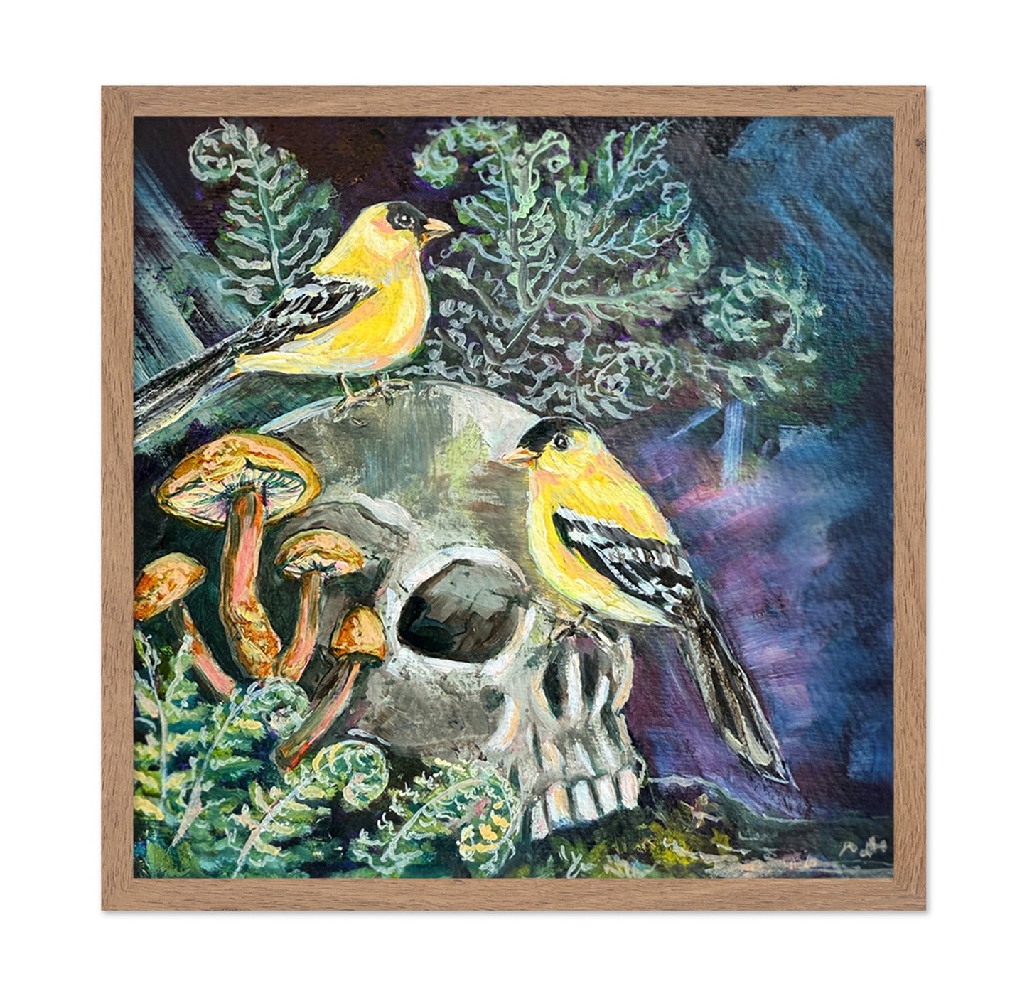 Golden Birds And Skull