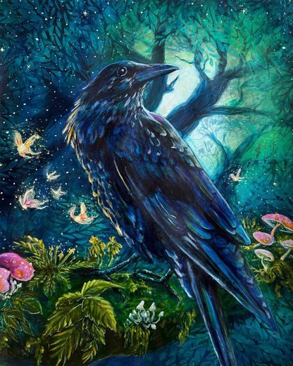 Mystical Forest Raven