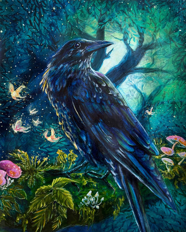 Mystical Forest Raven