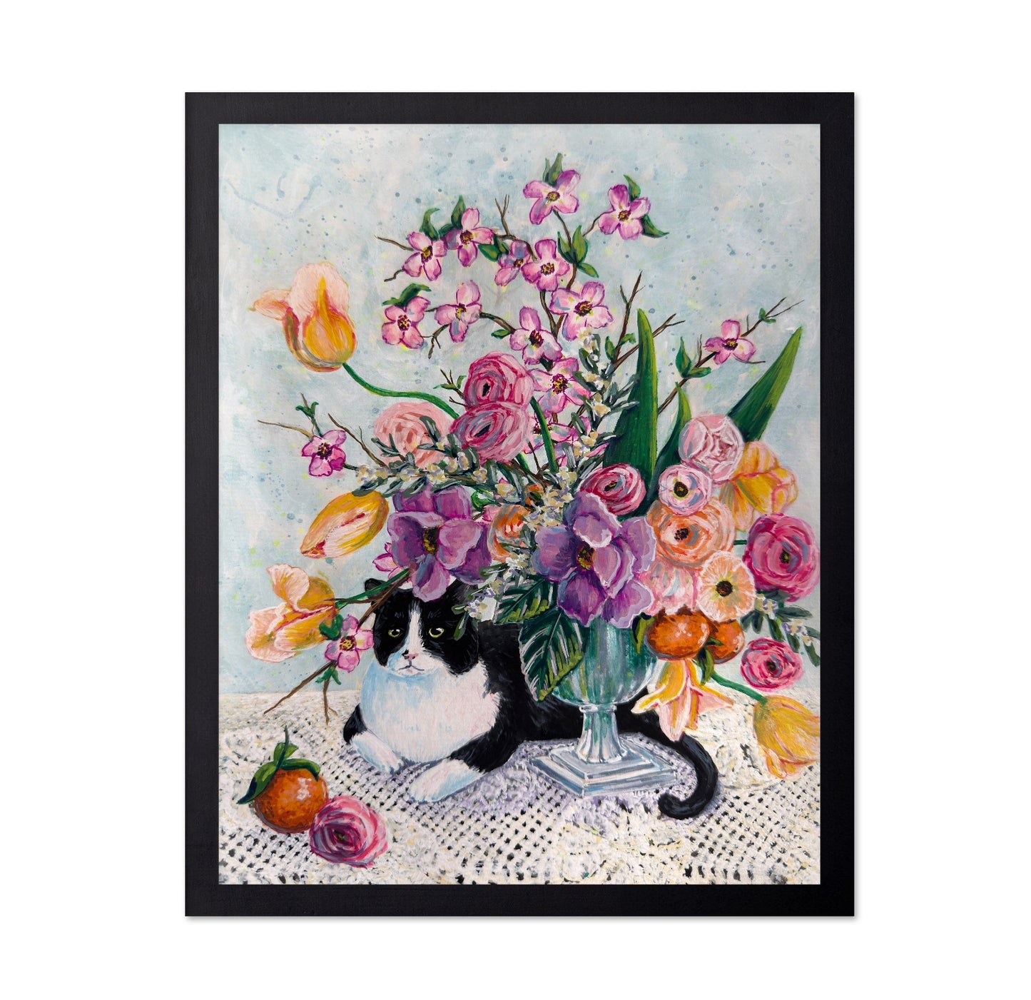 Cat Floral Still Life