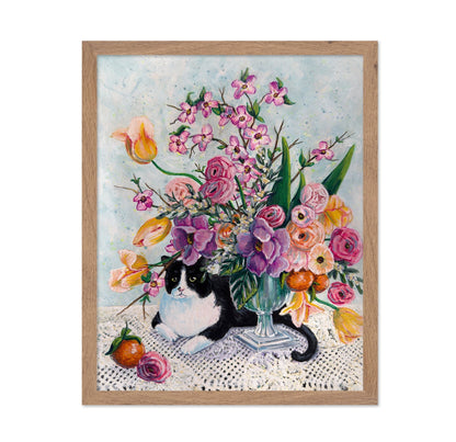 Cat Floral Still Life