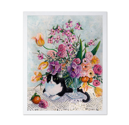 Cat Floral Still Life