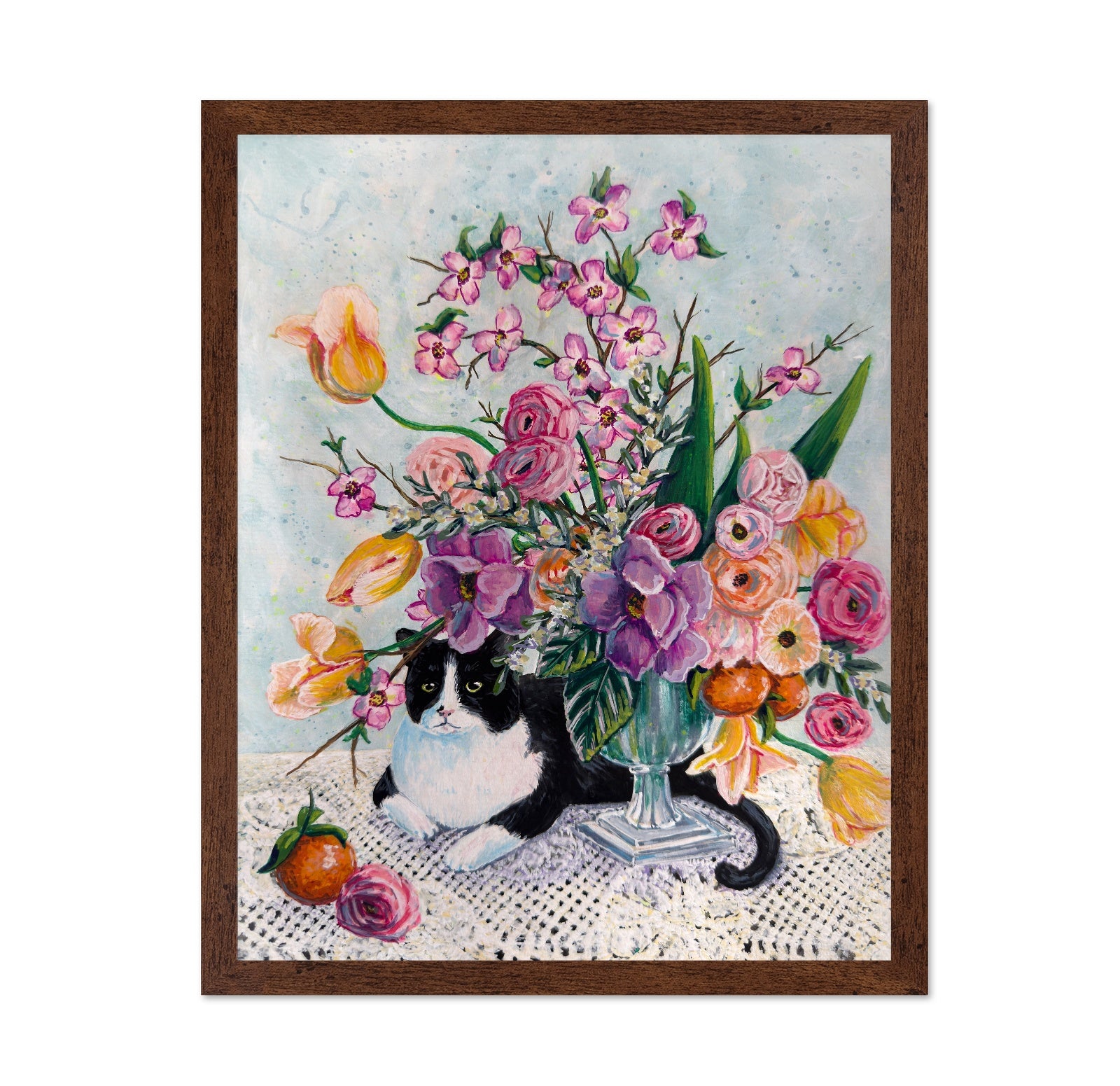 Cat Floral Still Life