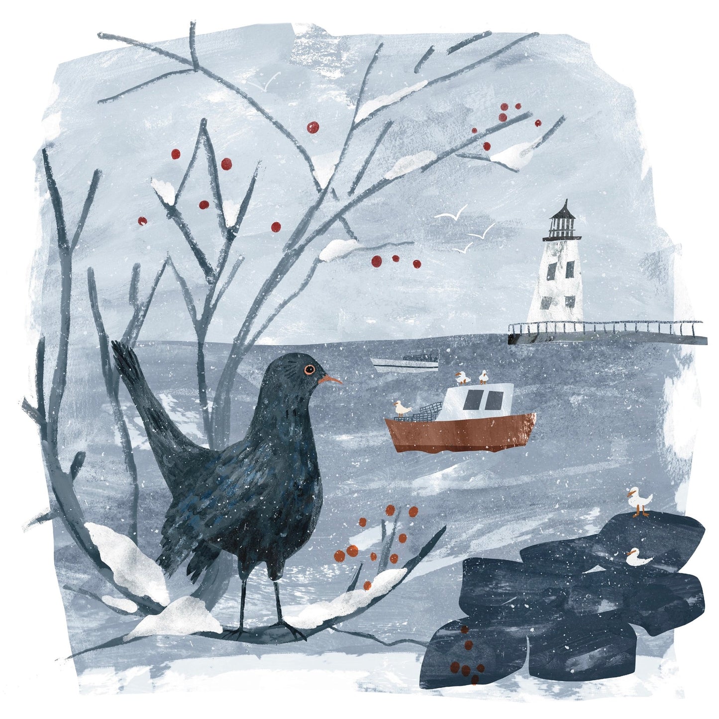 Winter Coastal Bird