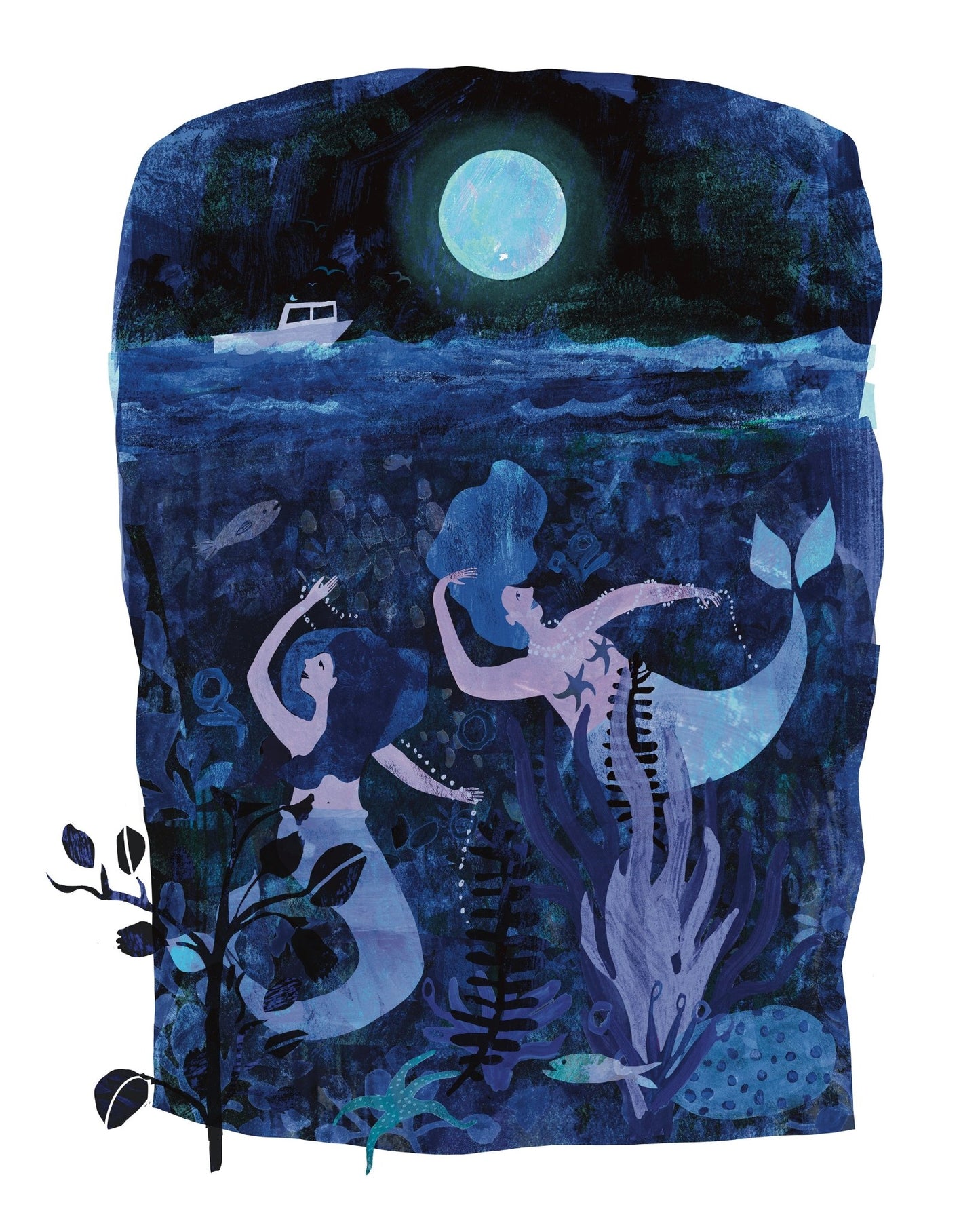 Moonlit Mermaid Scene