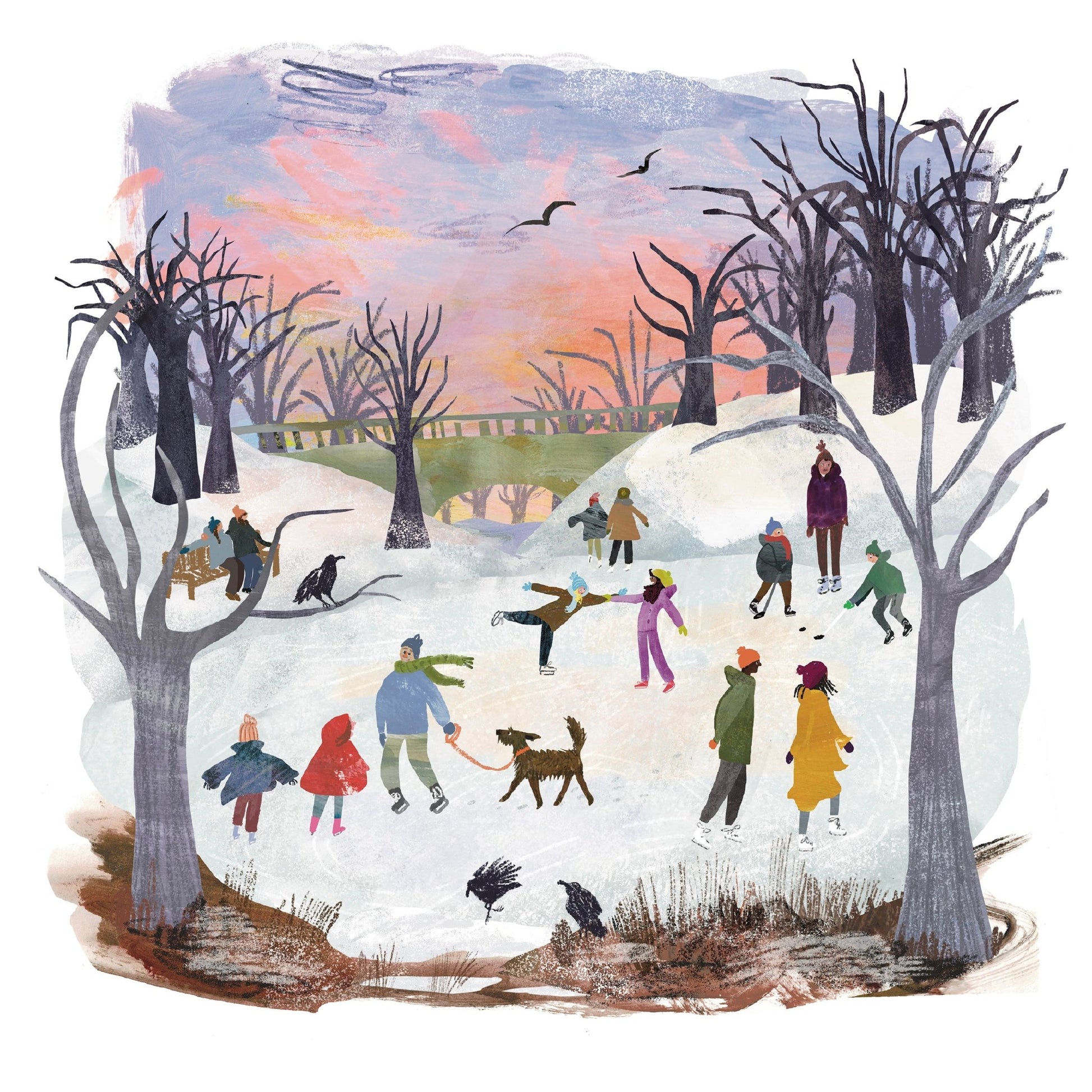 Winter Ice Skating No2
