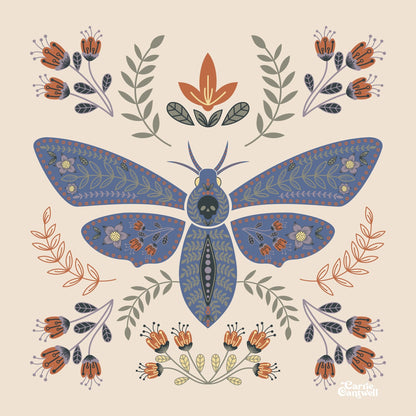 Floral Moth Illustration