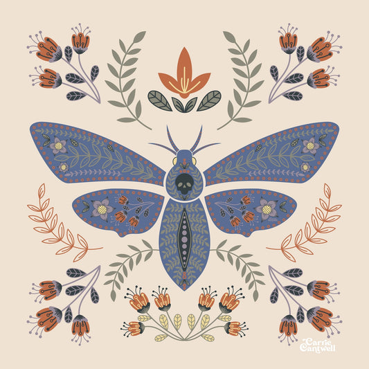 Floral Moth Illustration