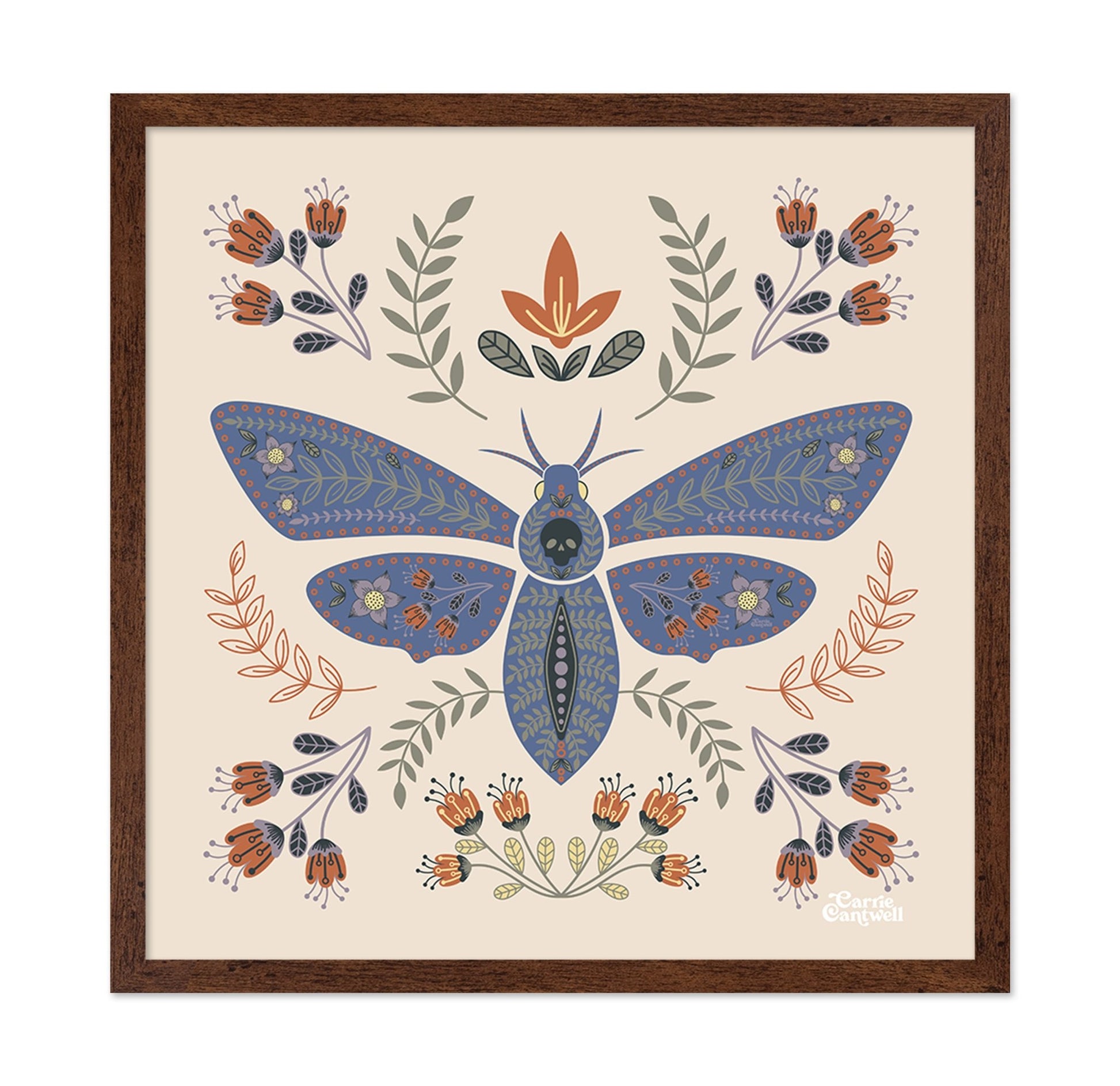Floral Moth Illustration