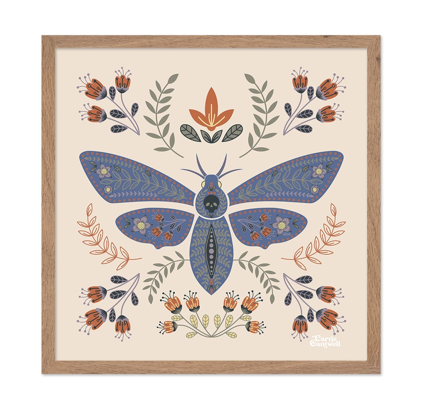 Floral Moth Illustration