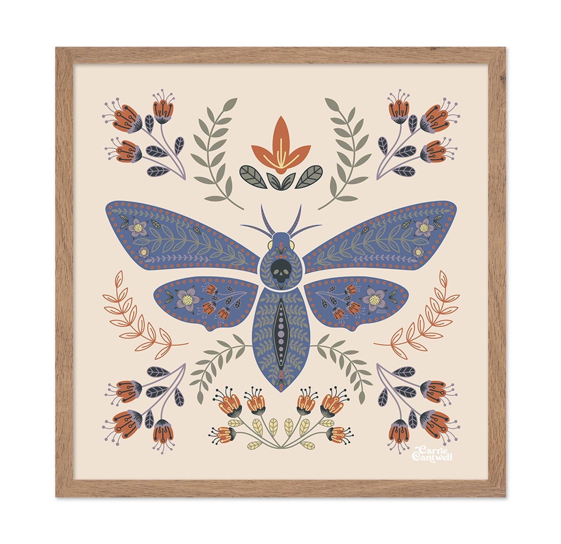 Floral Moth Illustration