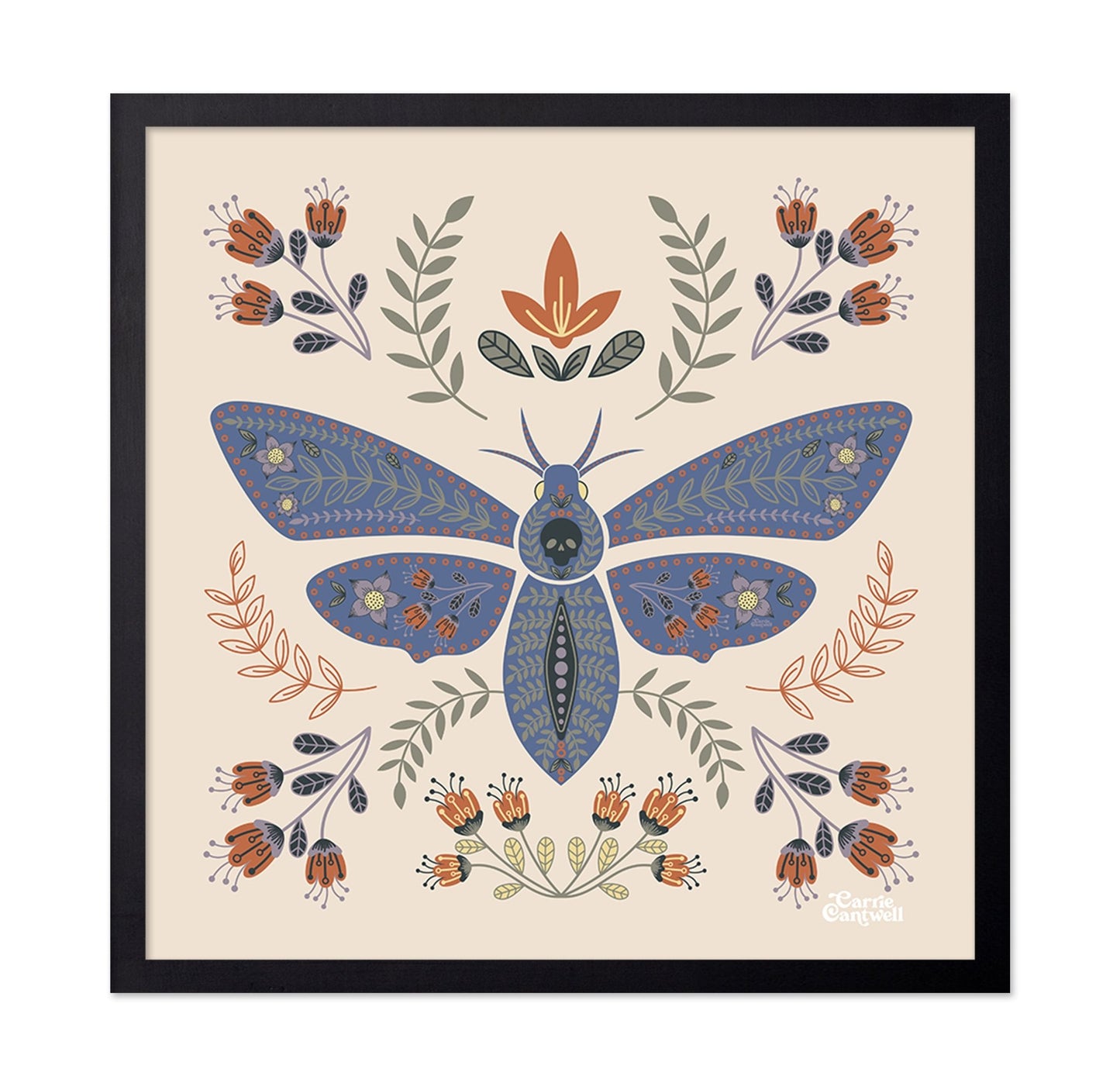 Floral Moth Illustration