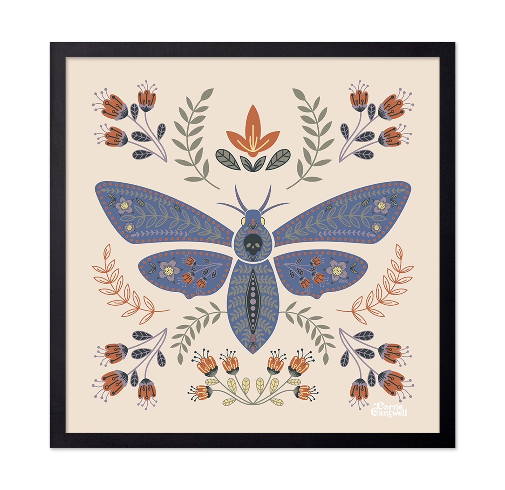 Floral Moth Illustration