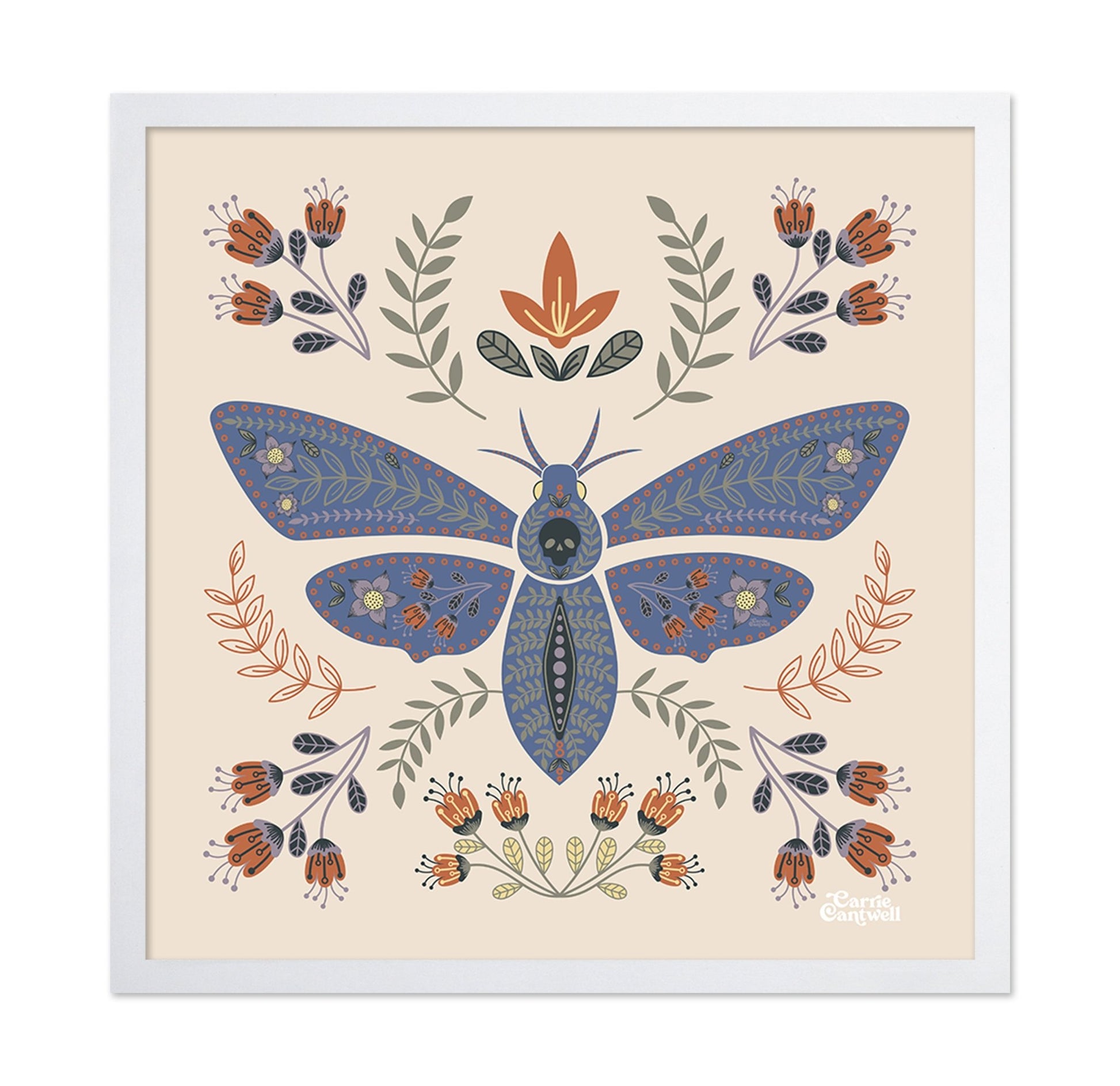 Floral Moth Illustration