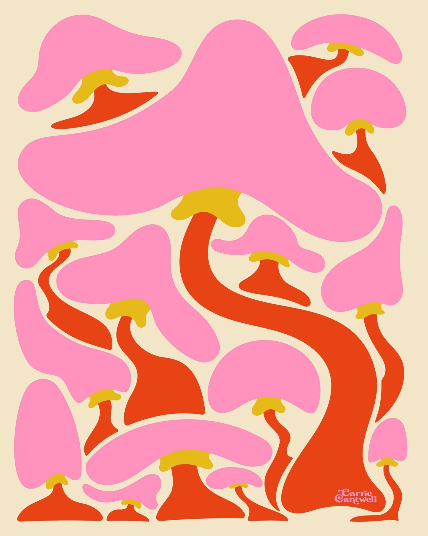 Retro Mushroom Pattern