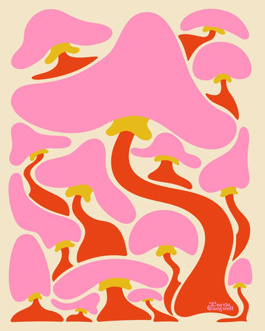 Retro Mushroom Pattern