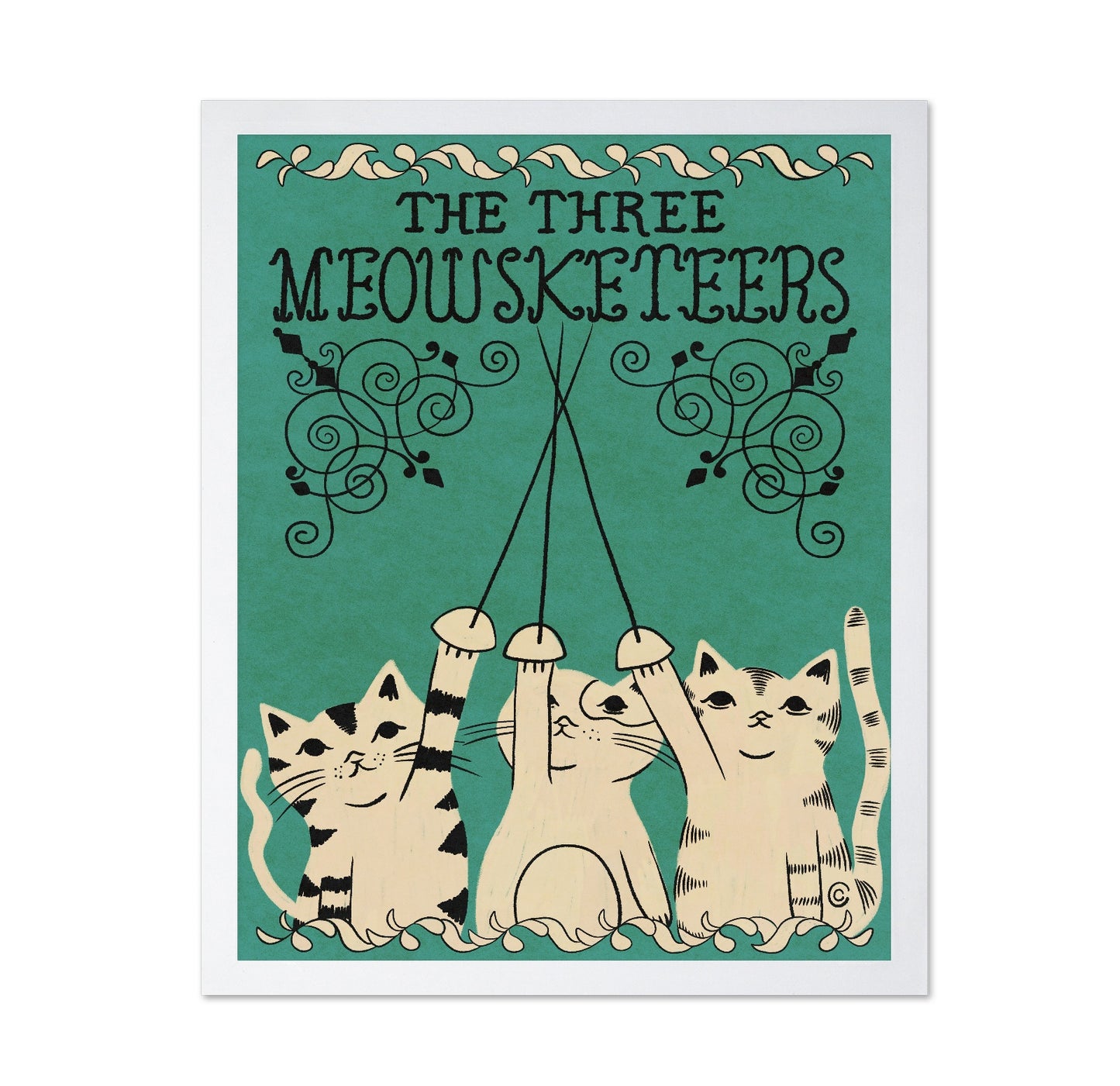 Three Meowsketeers Cats