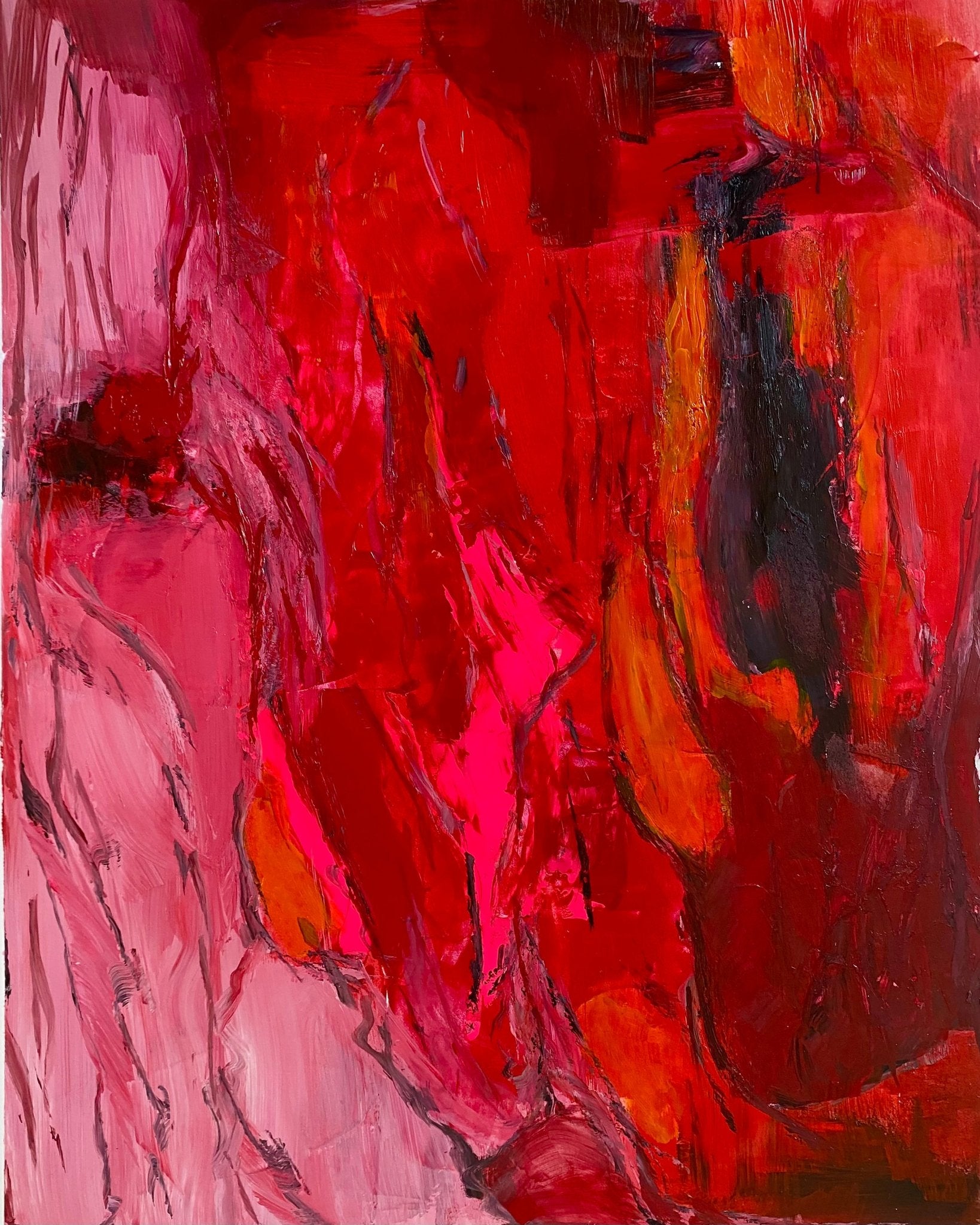 Red Abstract Flow