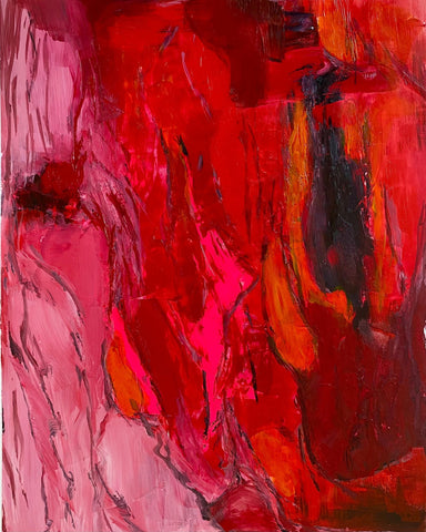 Red Abstract Flow
