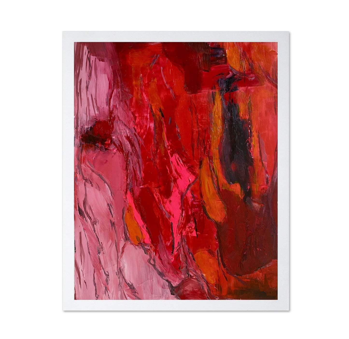 Red Abstract Flow