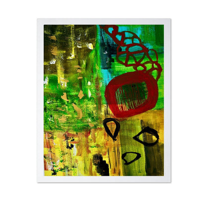 Green Red Abstract Form