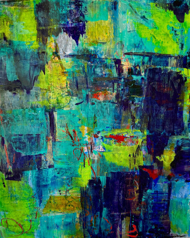 Teal Urban Abstract