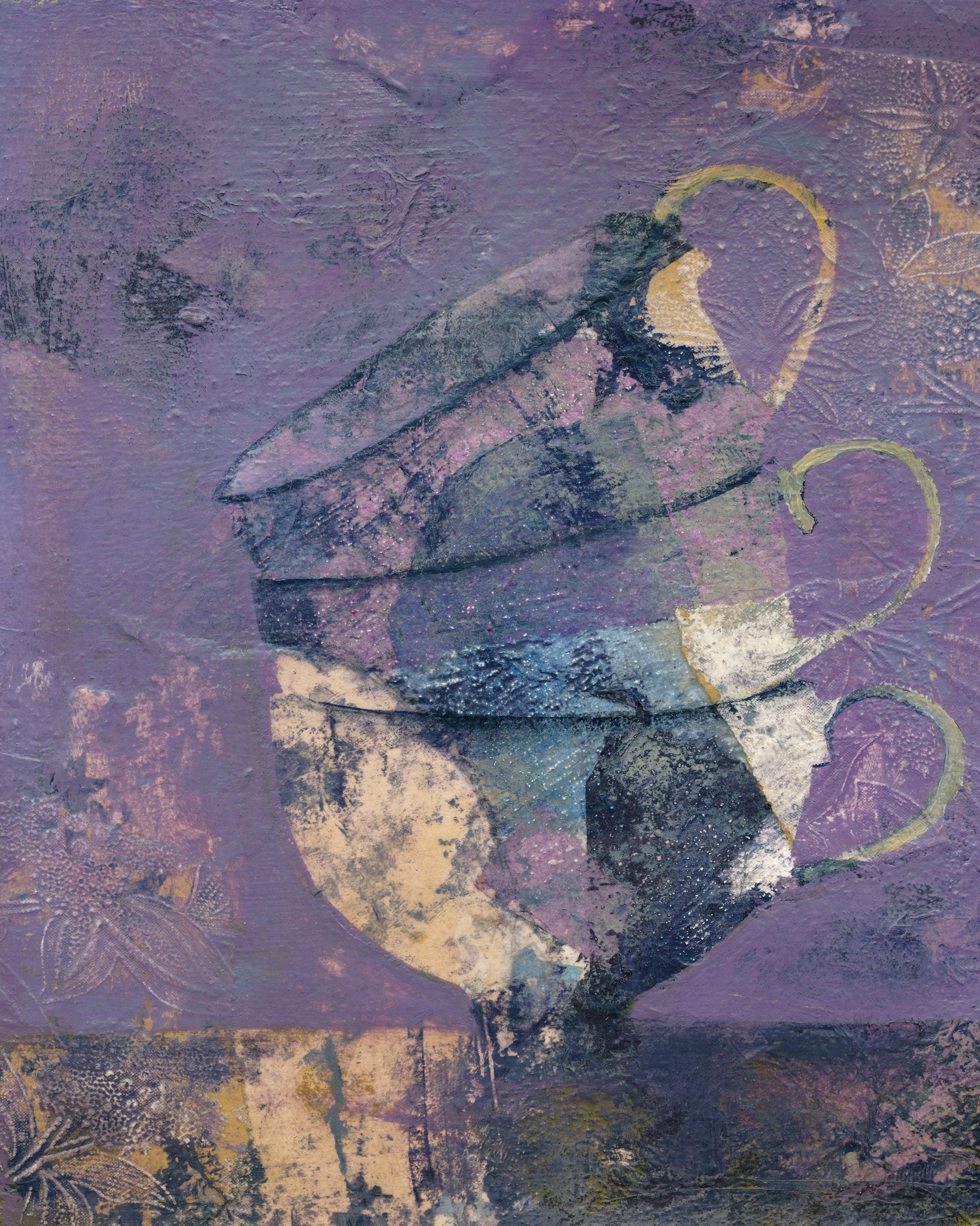 Purple Teacup Collage