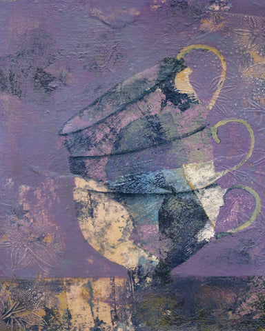 Purple Teacup Collage