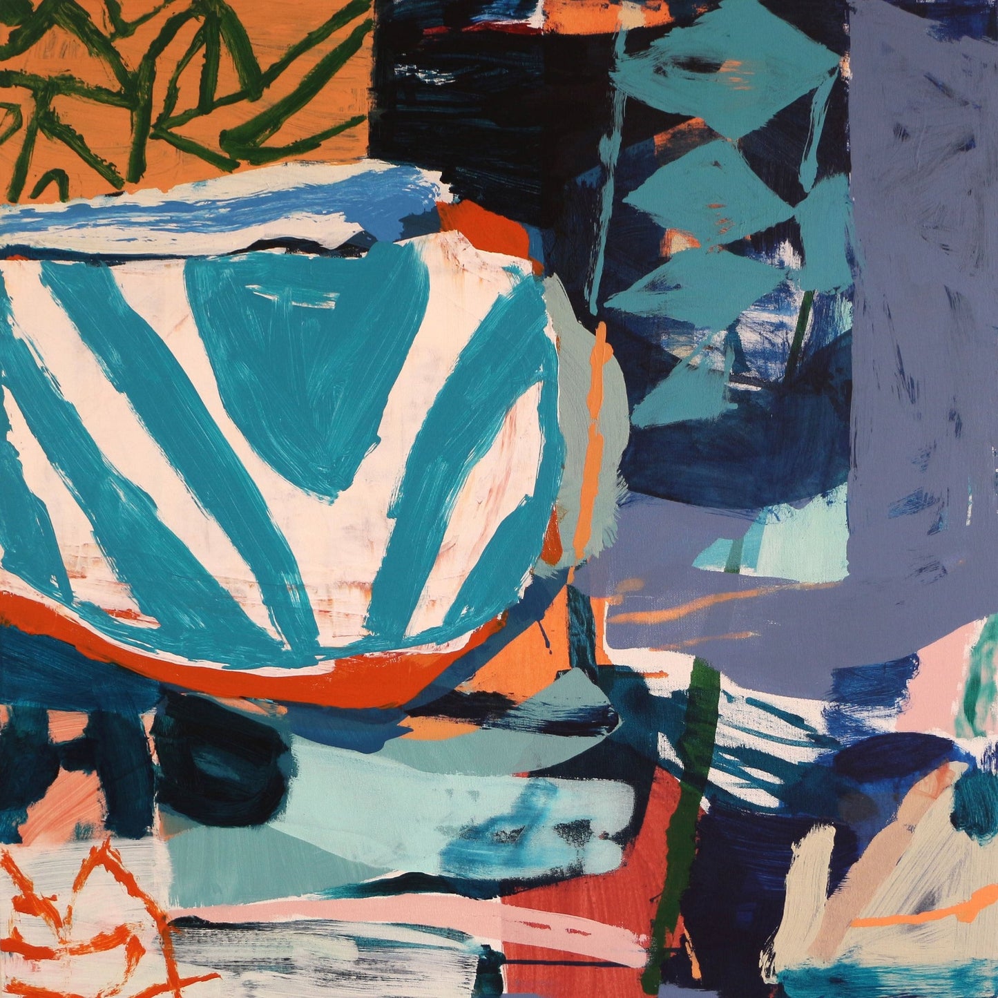 Teal Vessel Abstract