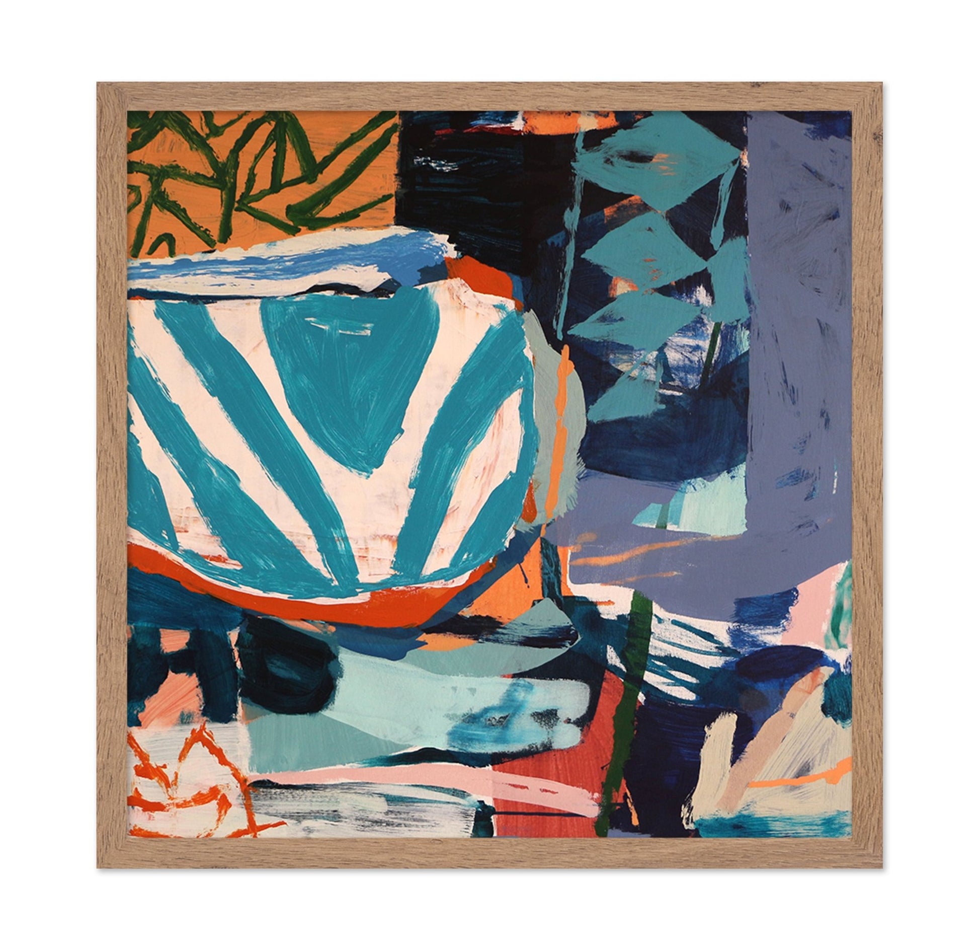 Teal Vessel Abstract