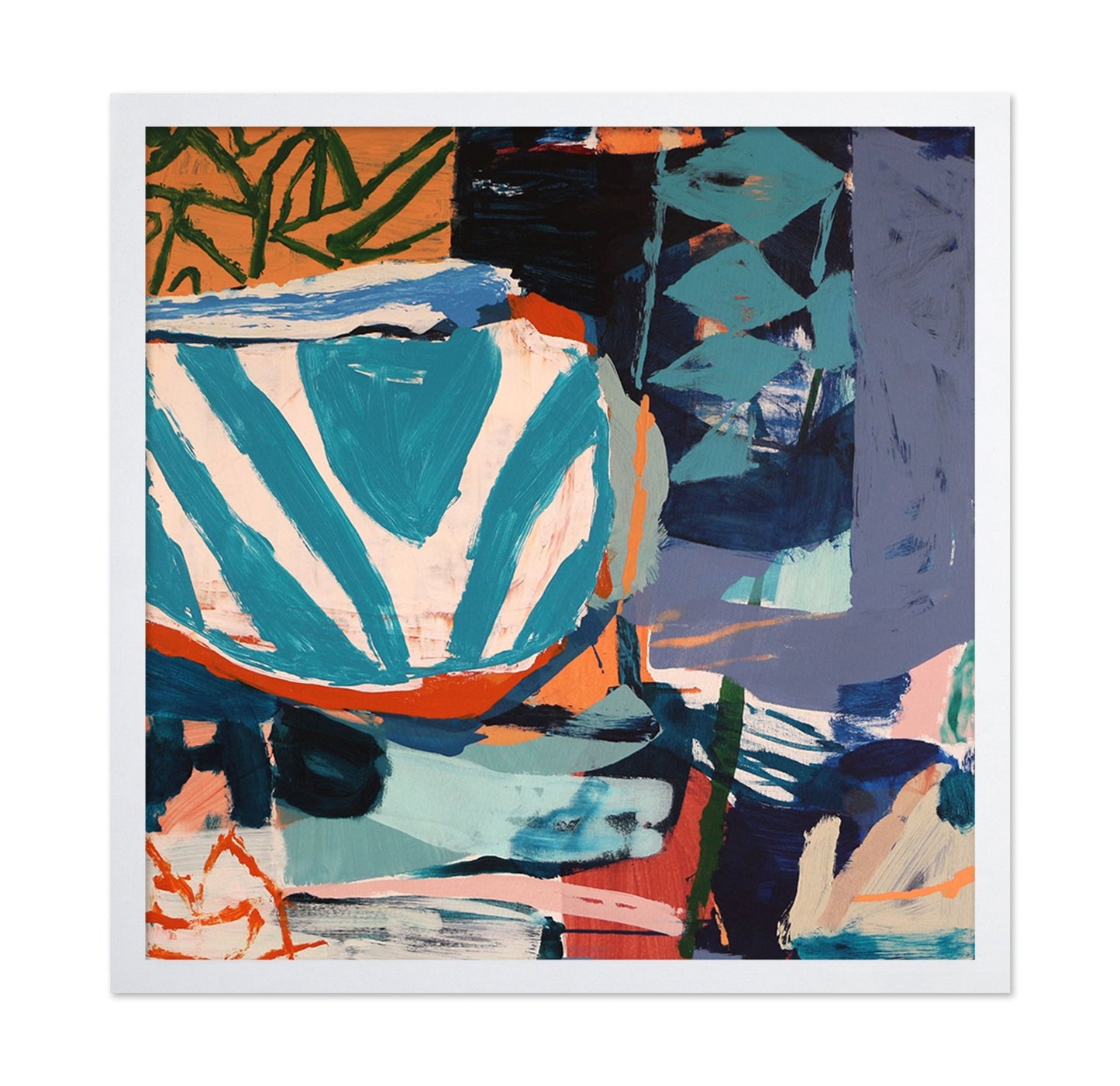 Teal Vessel Abstract