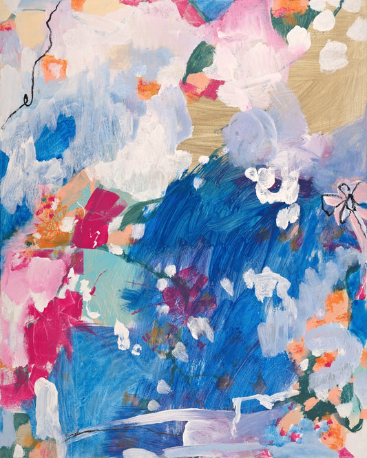 Blue Abstract Bloom