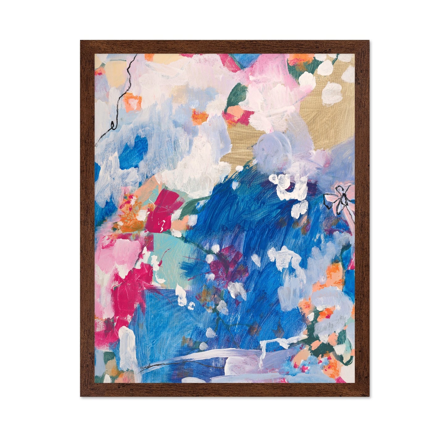 Blue Abstract Bloom