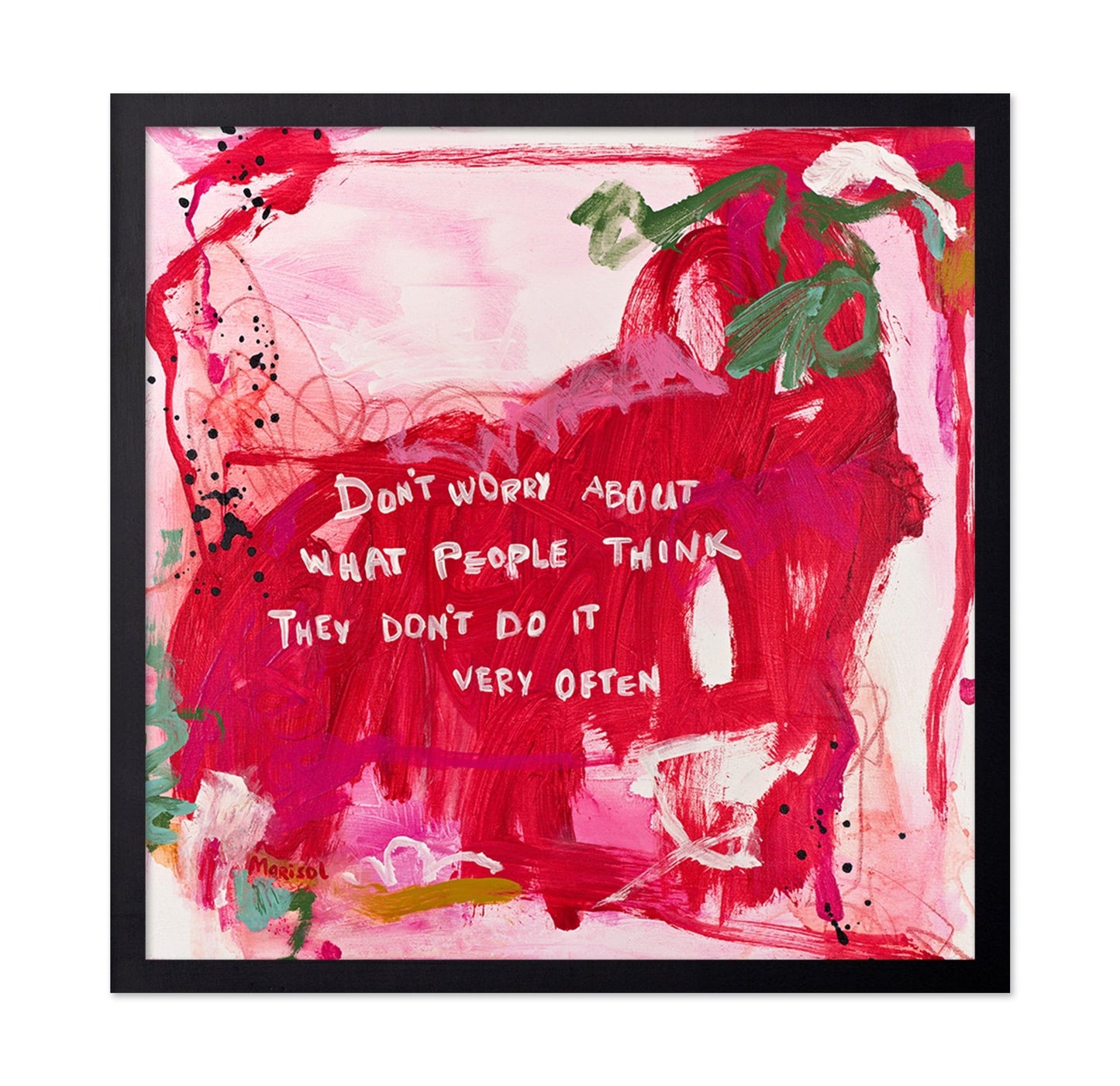 Bold Red Quote Art