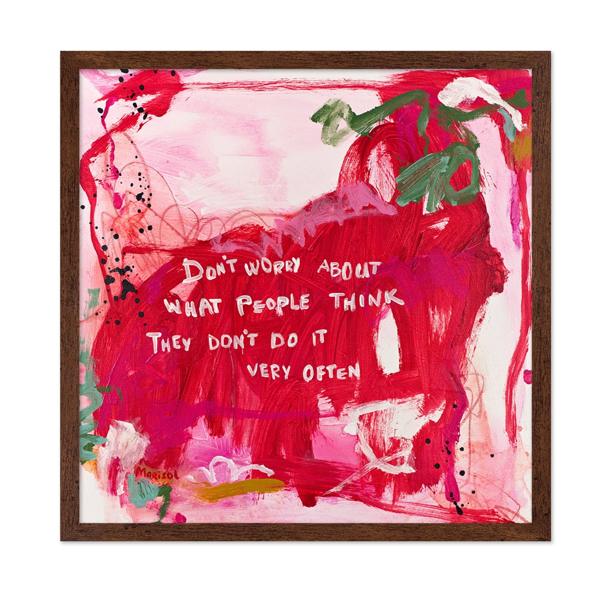 Bold Red Quote Art