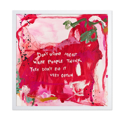 Bold Red Quote Art