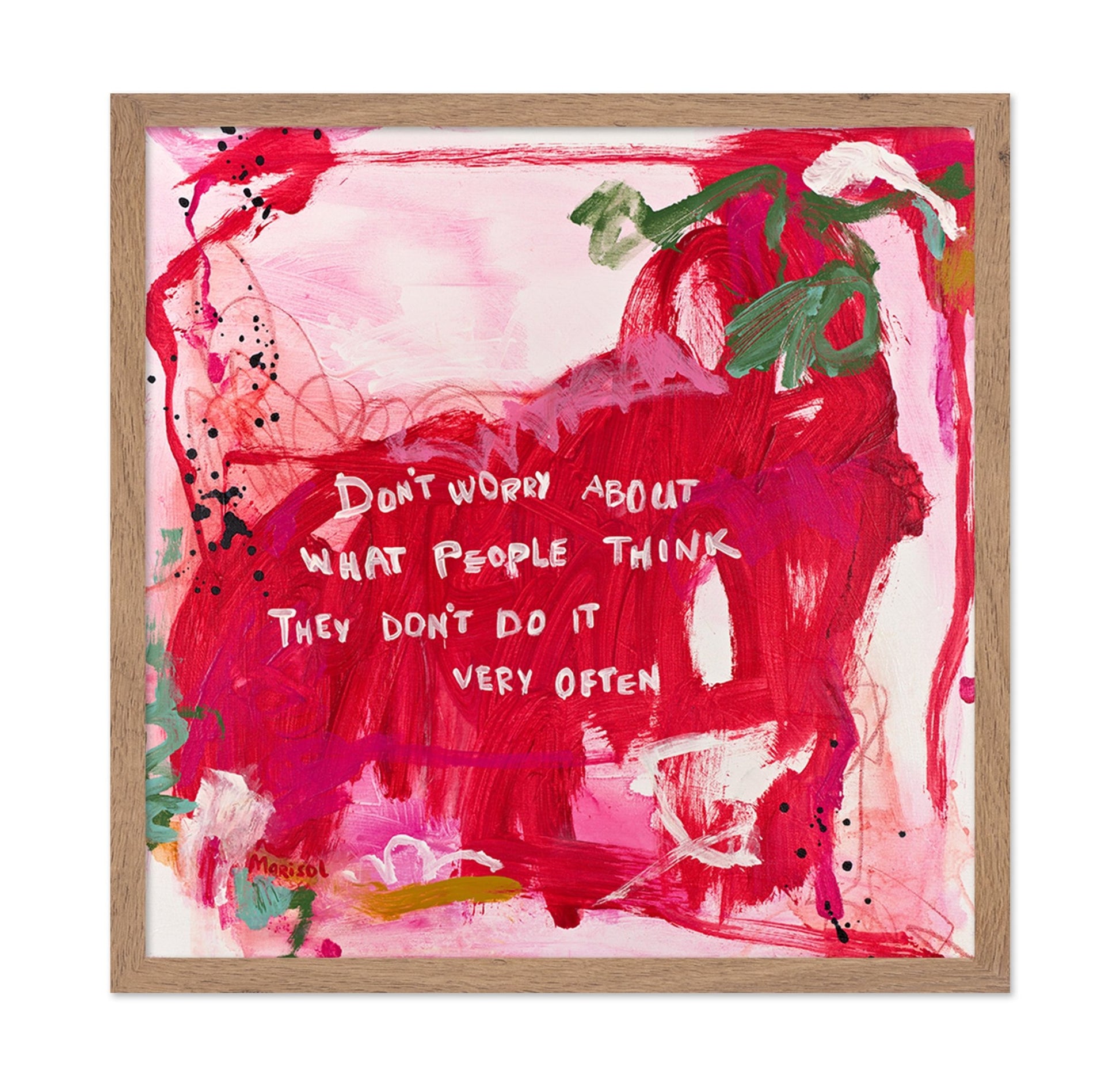 Bold Red Quote Art