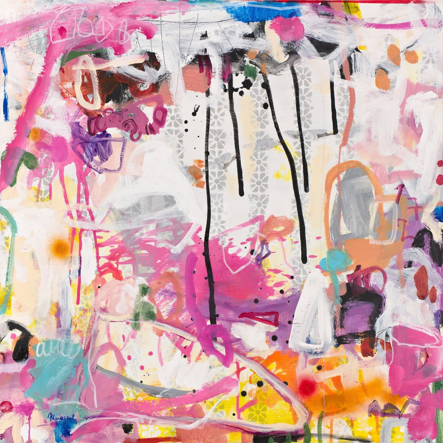 Pink Graffiti Layers
