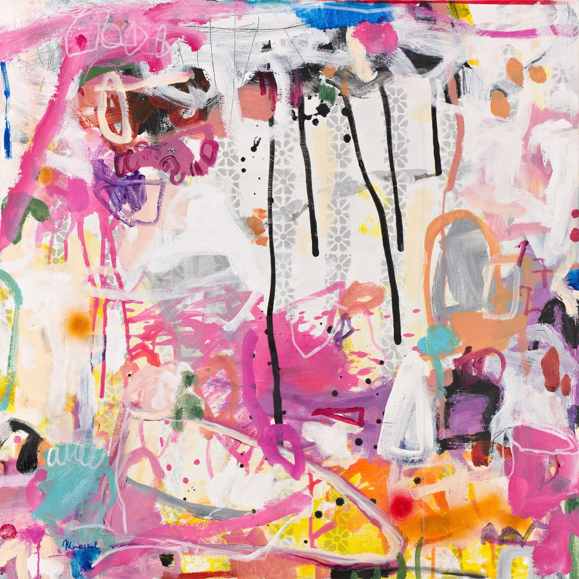 Pink Graffiti Layers