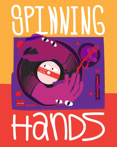Spinning Vinyl Hands