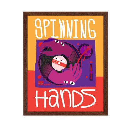 Spinning Vinyl Hands