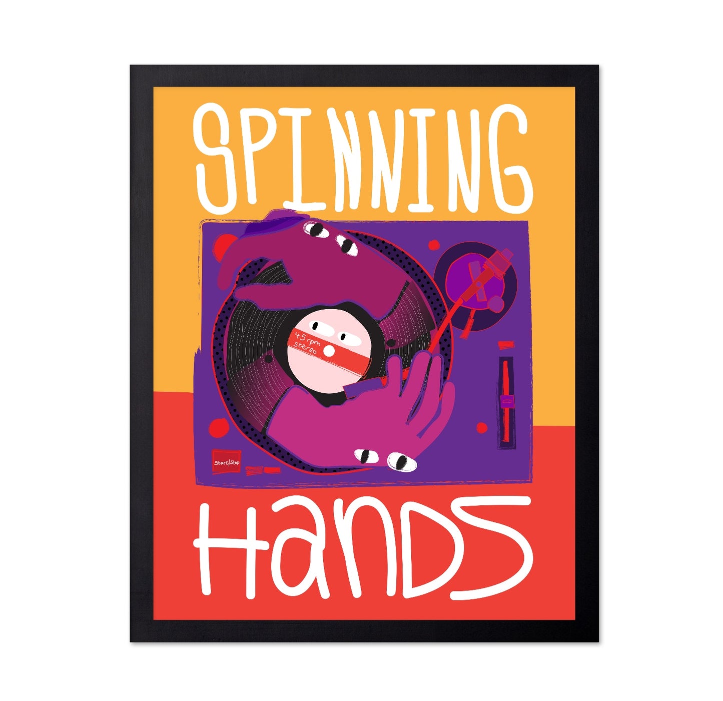 Spinning Vinyl Hands