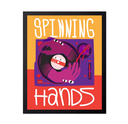 Spinning Vinyl Hands