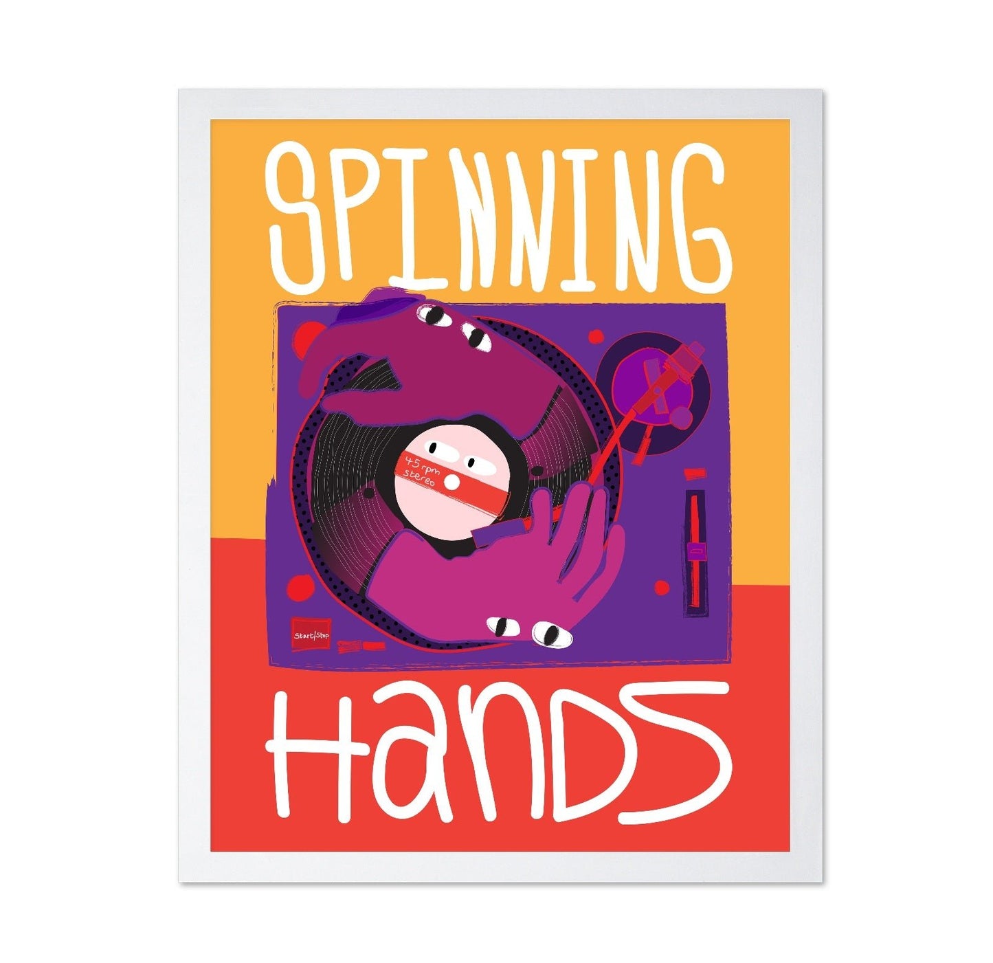 Spinning Vinyl Hands